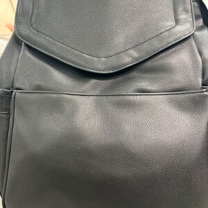 Black Leather Backpack